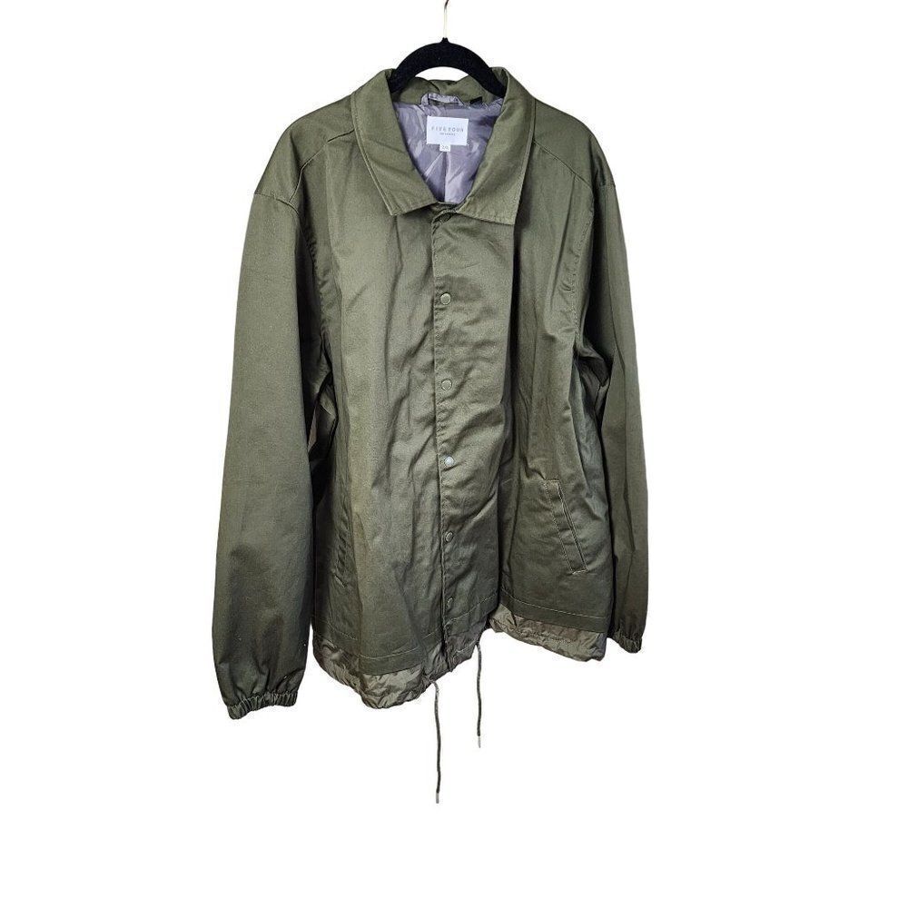 Five Four, Olive Green Men's 2XL Button Up Lightweight Jacket, NWOT